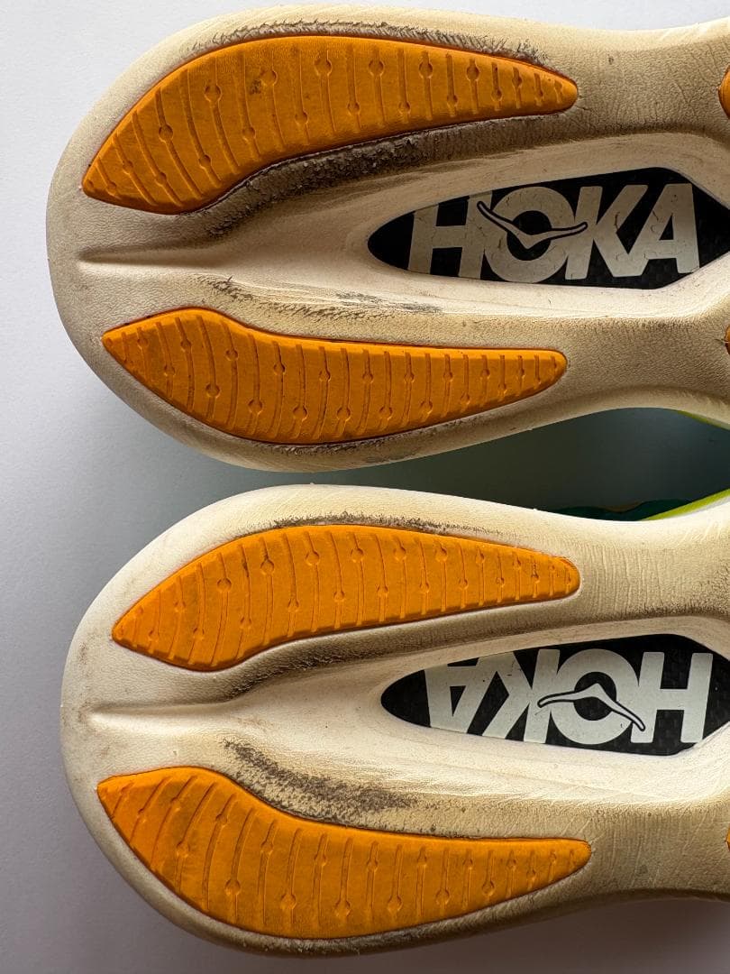 【美品】HOKA Rocket X2 ランニングシューズ 青/黄 27.5cm