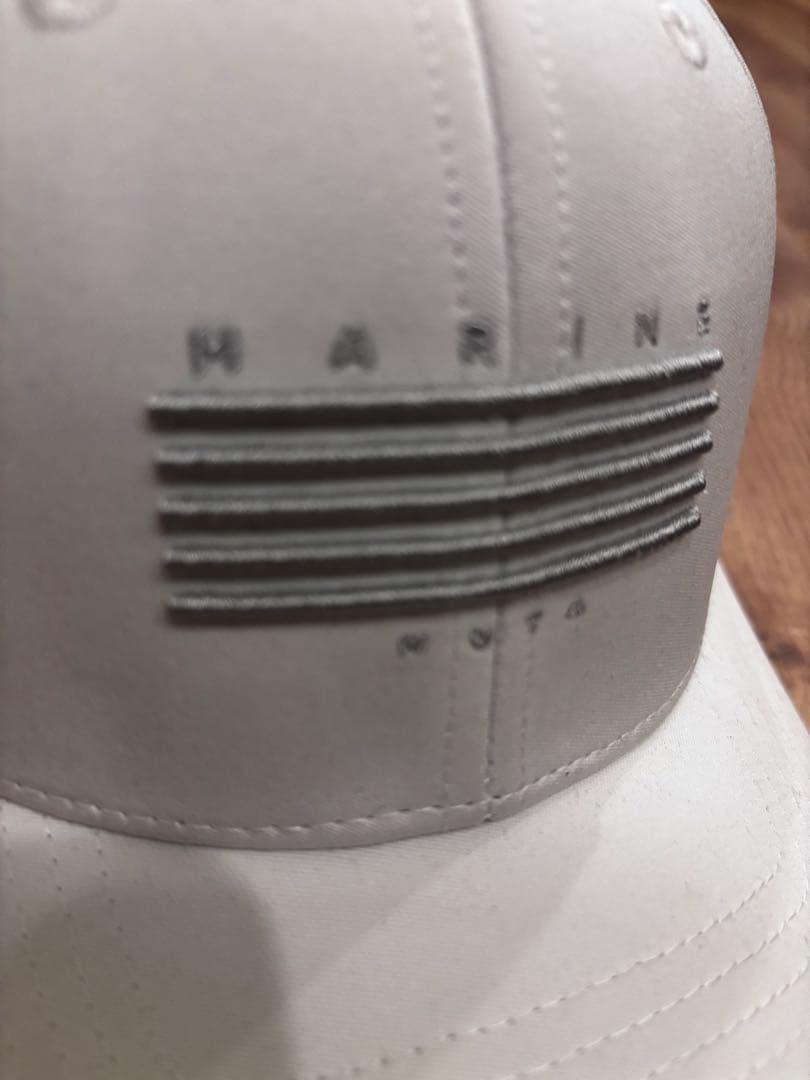 5ラインロゴ パンチング ベースボールキャップ (ホワイト)定価￥11,000