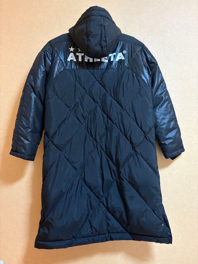 ATHLETA キルティング ベンチコート ブラック サイズO