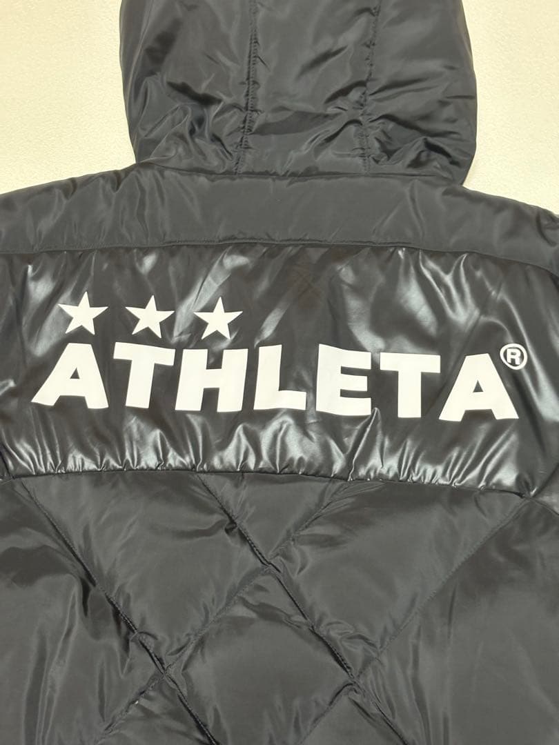 ATHLETA キルティング ベンチコート ブラック サイズO