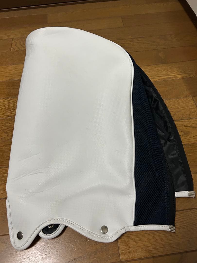 le coq sportif キャディバッグ ホワイト/ネイビー