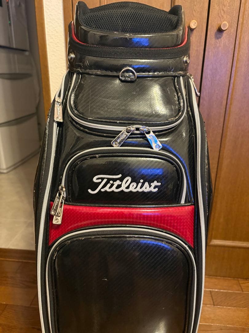 Titleist キャディバッグ ブラック/レッド　タイトリスト