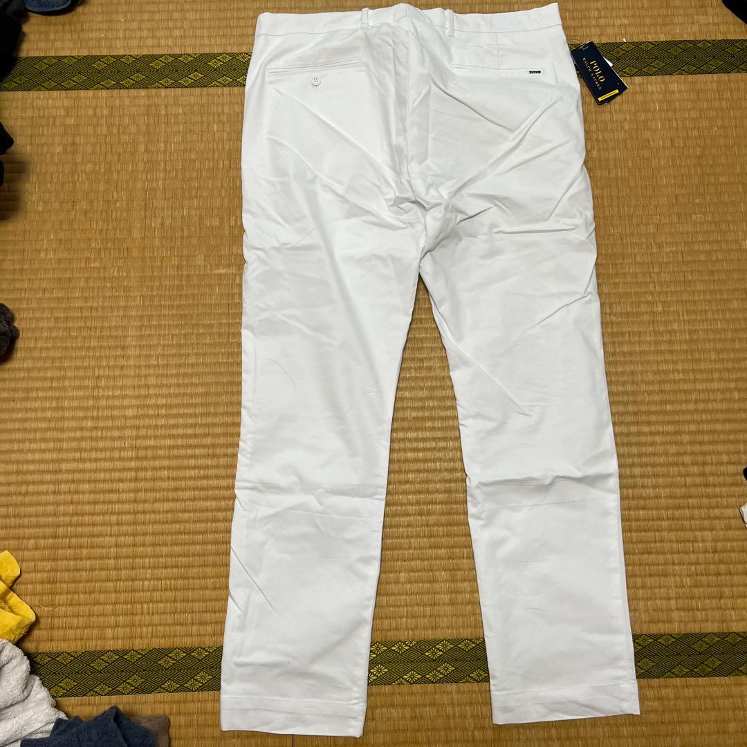Polo ホワイト スリムフィットパンツ