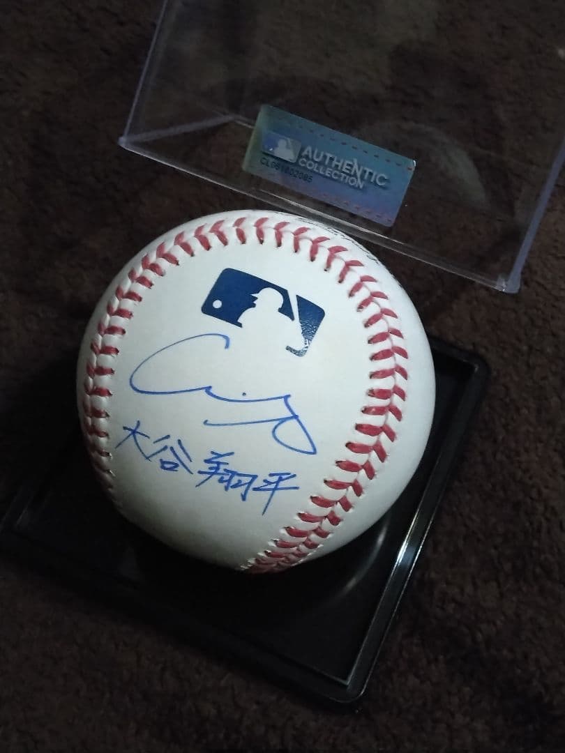 大谷翔平　直筆サインボール　ケース付き　MLB試合球