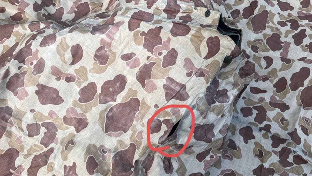 第二次世界大戦 米軍 ダックハンターカモ ポンチョ リバーシブル
