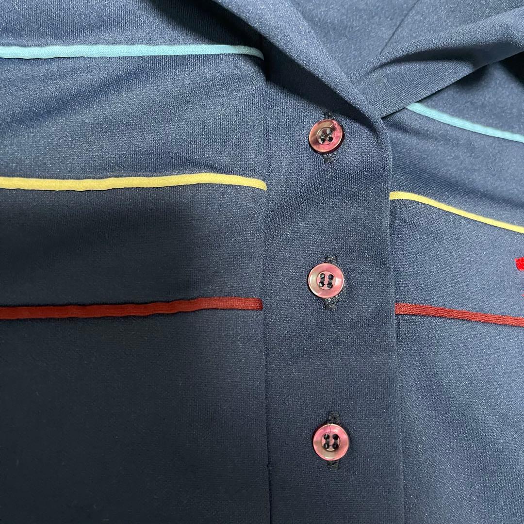 70s King Louie キングルイボーリングシャツ ネイビー ヴィンテージ