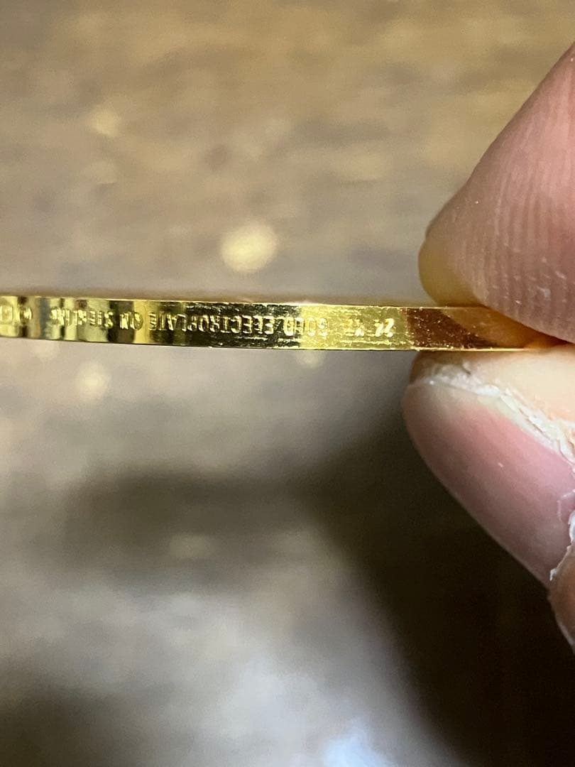フランクリンミント社製ベルリンの壁崩壊記念メダル。sv925 24金メッキ。
