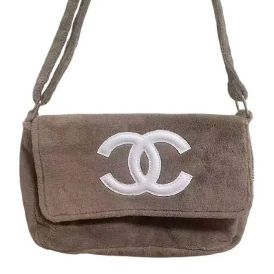柴*ん様 CHANEL シャネル ミニバッグ ポーチ コーヒーブラウン×ホワイト