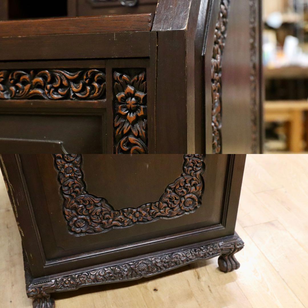 GMHH120○アジアン 和製 アンティーク ライティングビューロー デスク 机