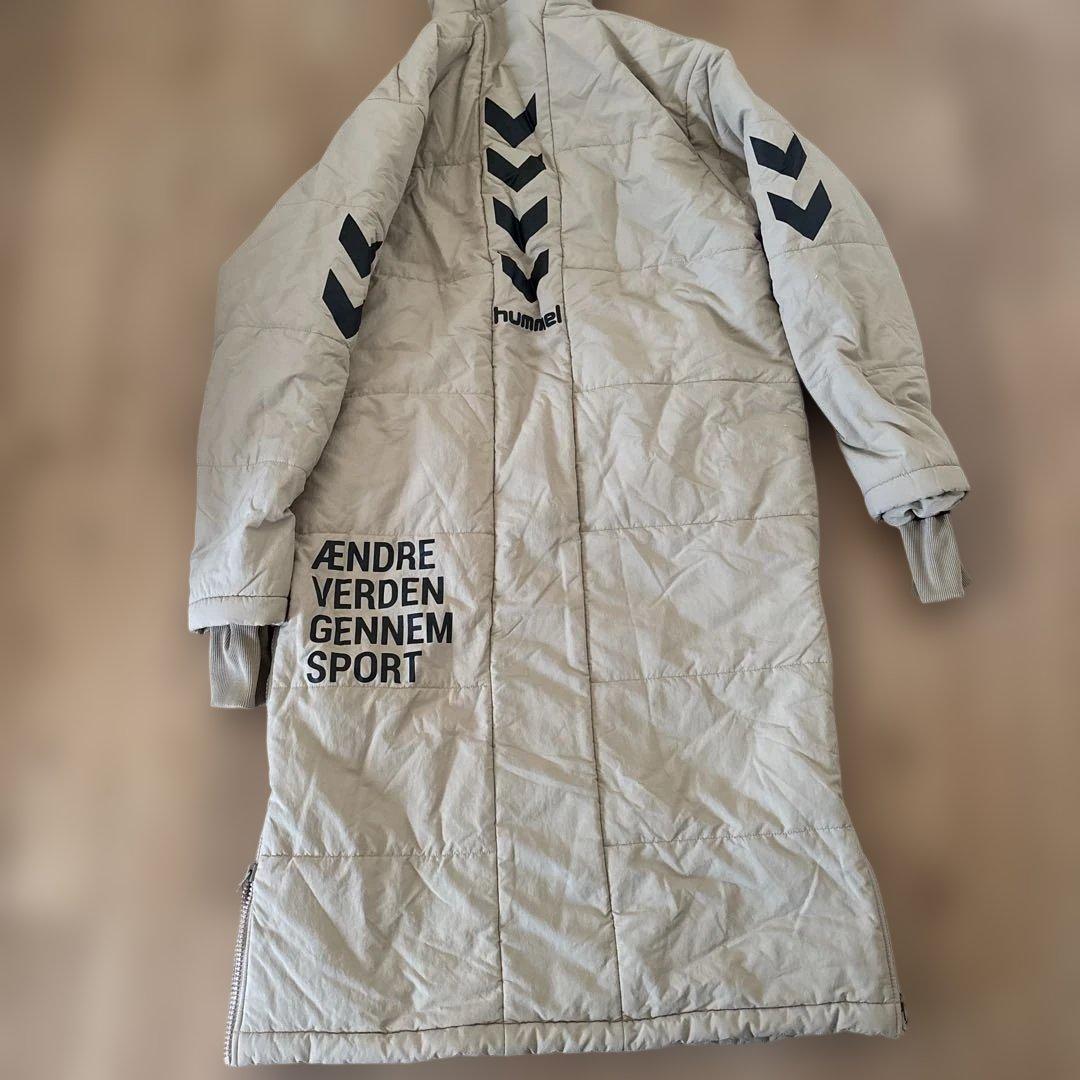 hummel フード付きベンチコート M ベージュ