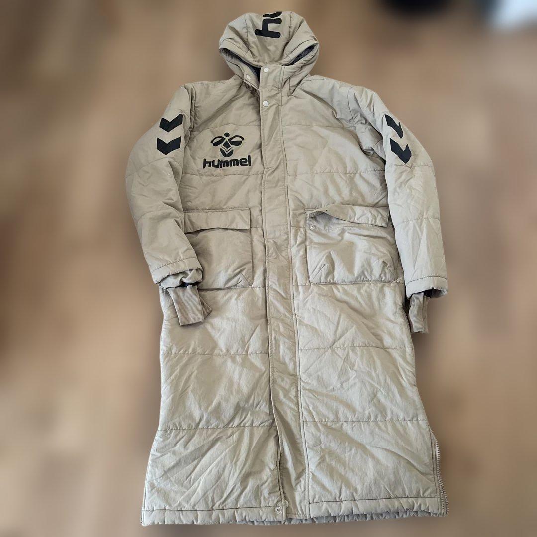 hummel フード付きベンチコート M ベージュ