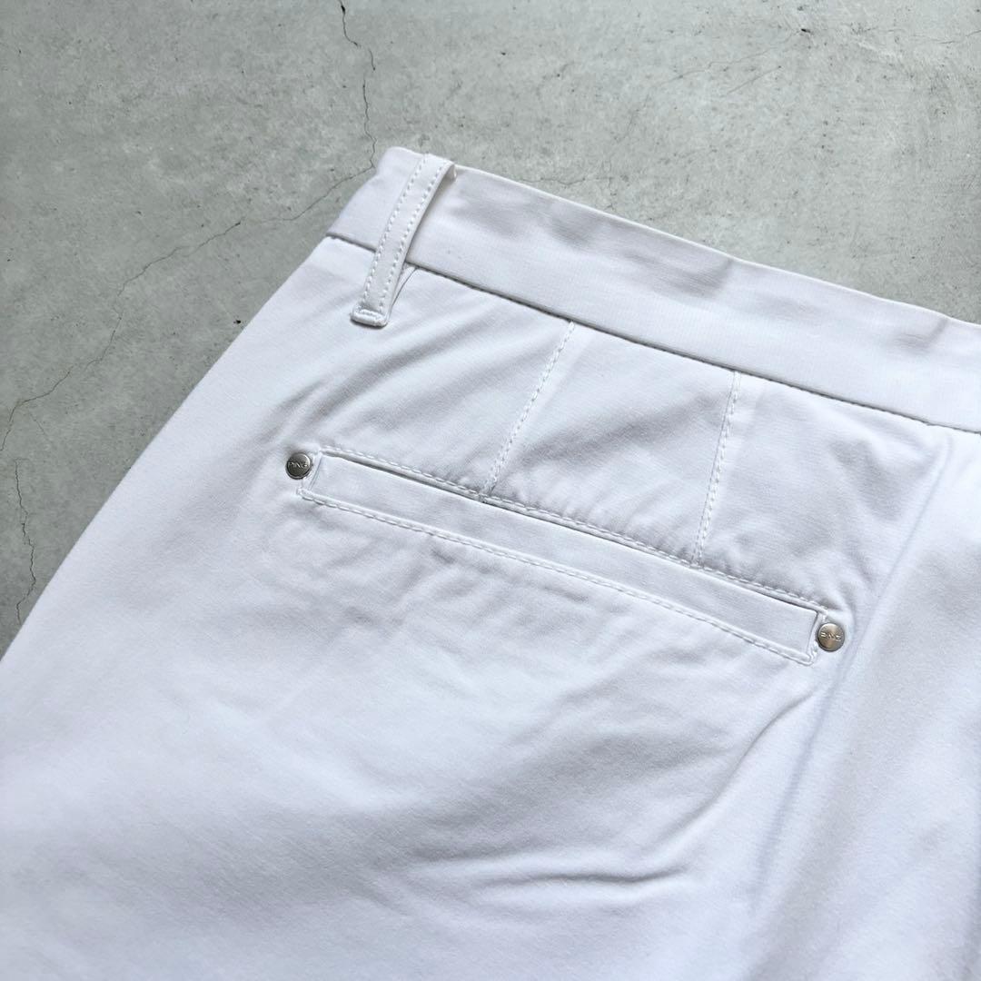 PING ピンアパレル ストレッチロングパンツ ロゴワッペン 3L 大きいサイズ