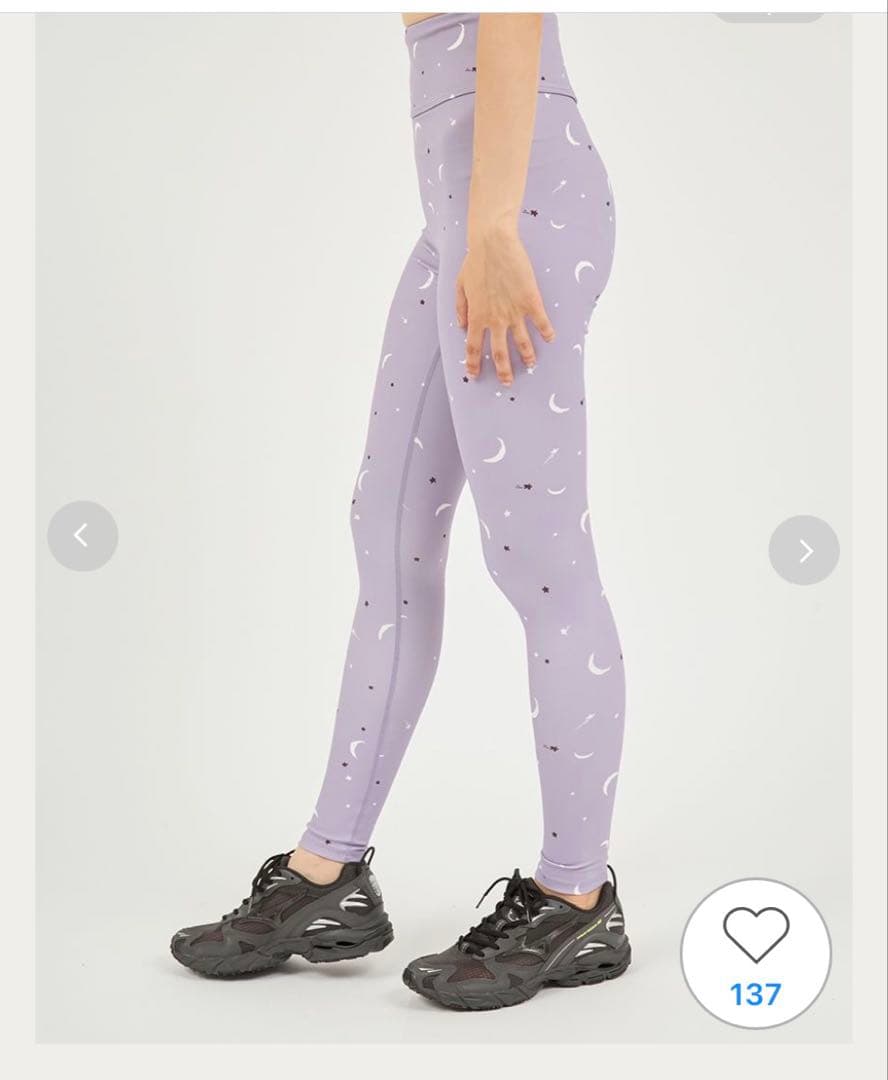 【emmi yoga】 【極美品】ムーン柄 レギンス 0サイズ