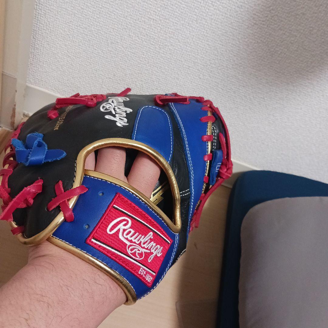 最終値下げ!ローリングス Rawlings 軟式 ファーストミット 青/黒