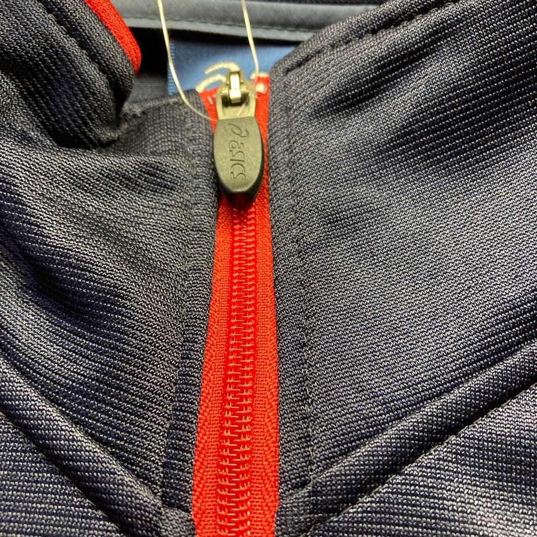 asics トレーニングジャージセットアップ　ダークネイビー　Lサイズ