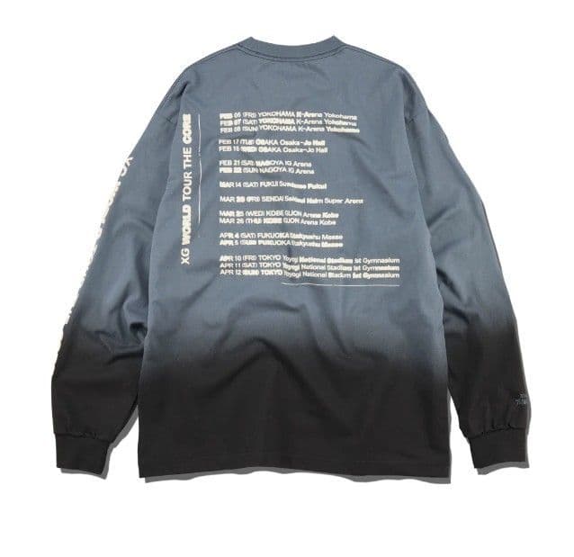 XG WORLD TOUR THE CORE ロングスリーブTシャツ グレー　Ｌ