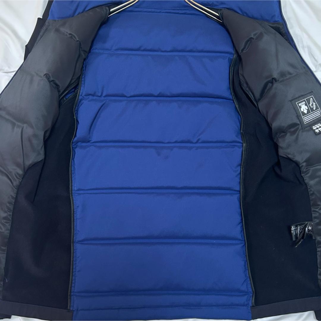 美品 DESCENTE GOLF デサントゴルフ 接結ボーダー ダウンジャケット