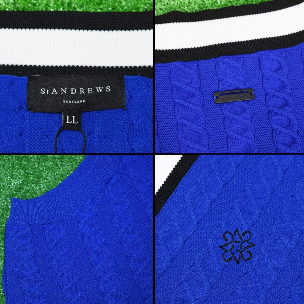 St ANDREWS/セントアンドリュース ゴルフ ベスト【ブルー/LL】新品！