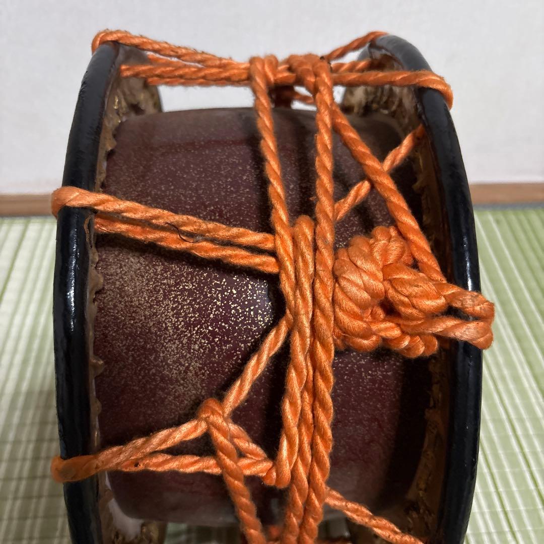 締め太鼓　締太鼓　太鼓　和太鼓　ドラム　和楽器　工芸品　骨董品　34.5cm
