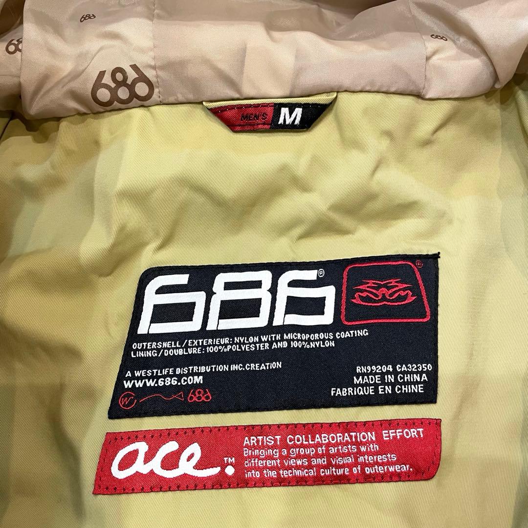 【美品】686 SIX EIGHT SIX × ace スノボジャケット M