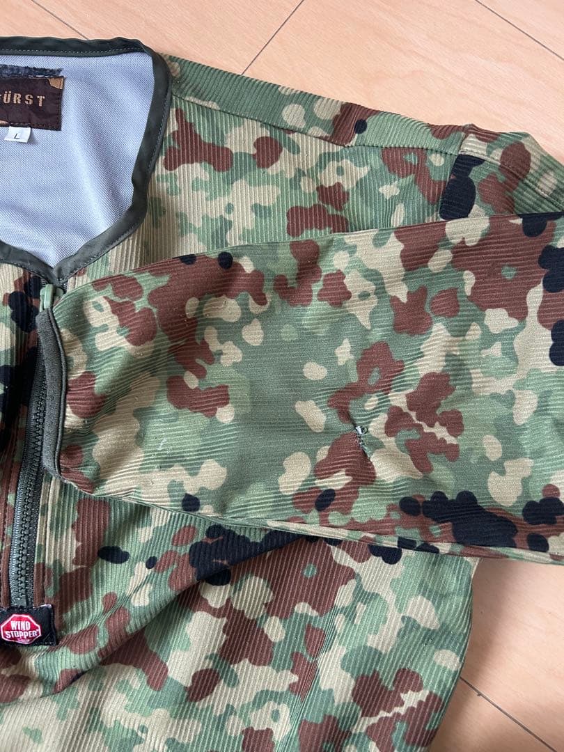 ゴアウインドストッパー　迷彩　上下セット