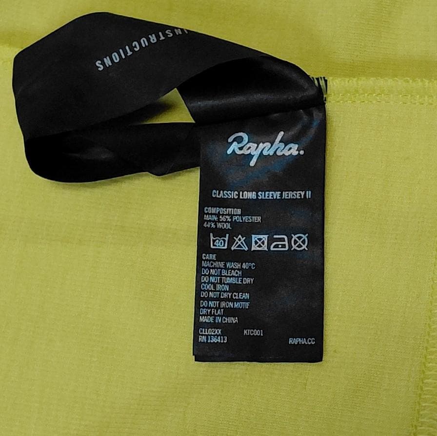 Rapha クラシックロングスリーブジャージ Sサイズ イエロー