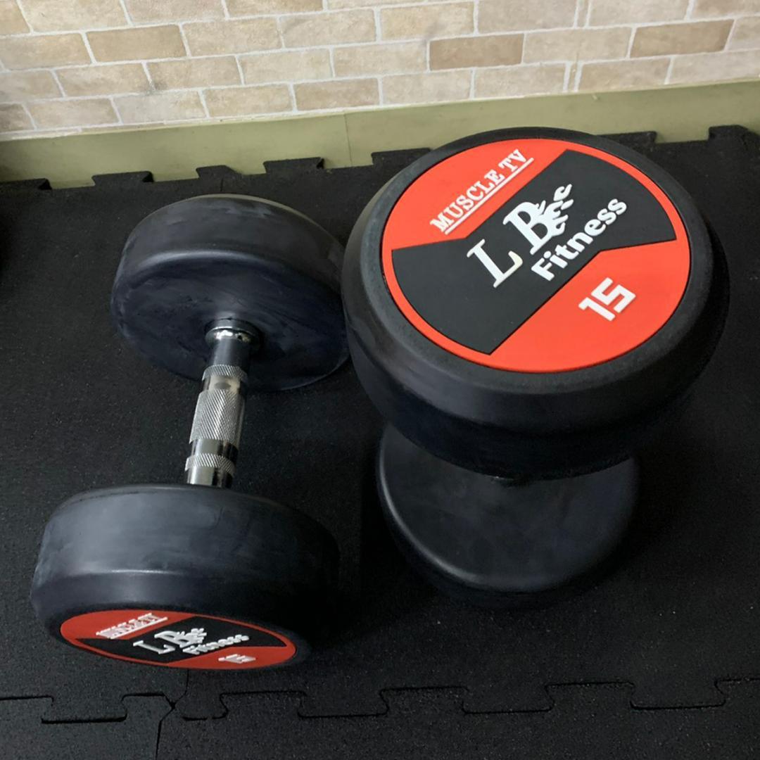 ラバー ダンベル 15kg × 2個 セット