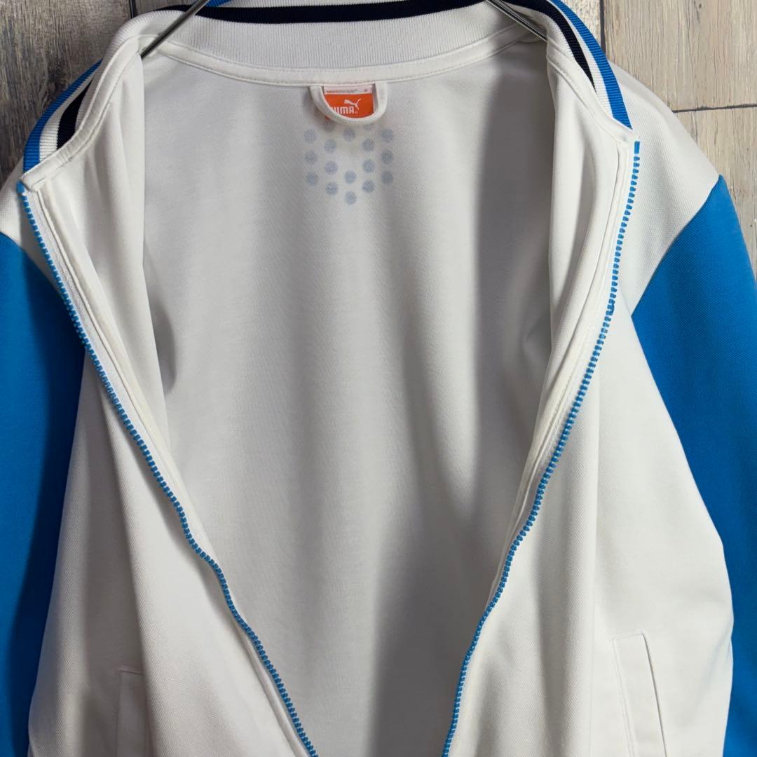 プーマ　PUMA GOLF ジャケット ジップアップ　ホワイト/ブルー　M