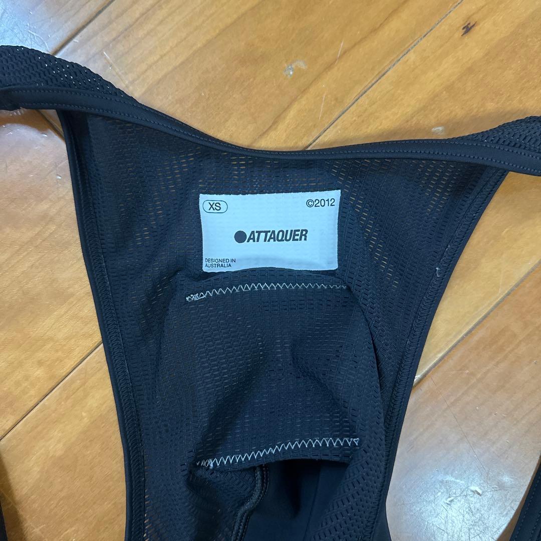 ATTAQUER ブラック レディースビブタイツ XS