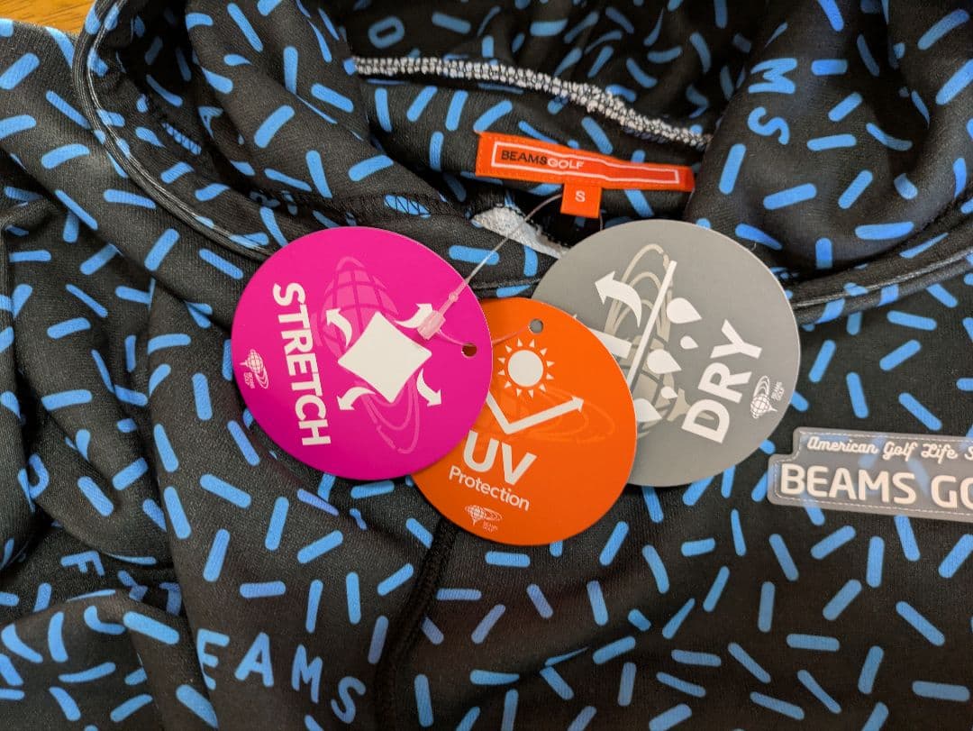 BEAMS GOLF フード　 黒/青　未使用新品