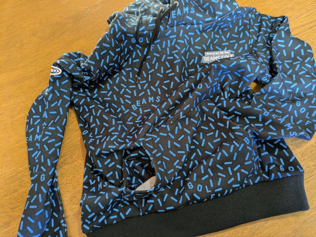 BEAMS GOLF フード　 黒/青　未使用新品