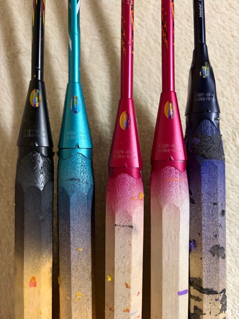 YONEX バドミントンラケット 5本セット ジャンク品