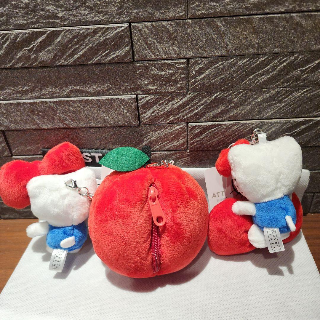 お顔厳選サンリオ　 ローリーズファーム　キティ　ぬいぐるみ　マスコット3点セット