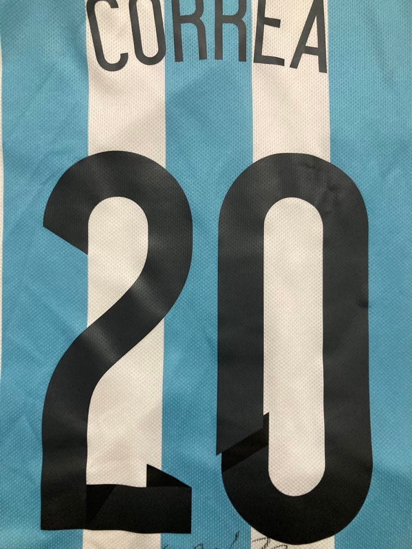 【新品タグ付き】アルゼンチン代表2015ホームユニフォーム20番コレア直筆サイン