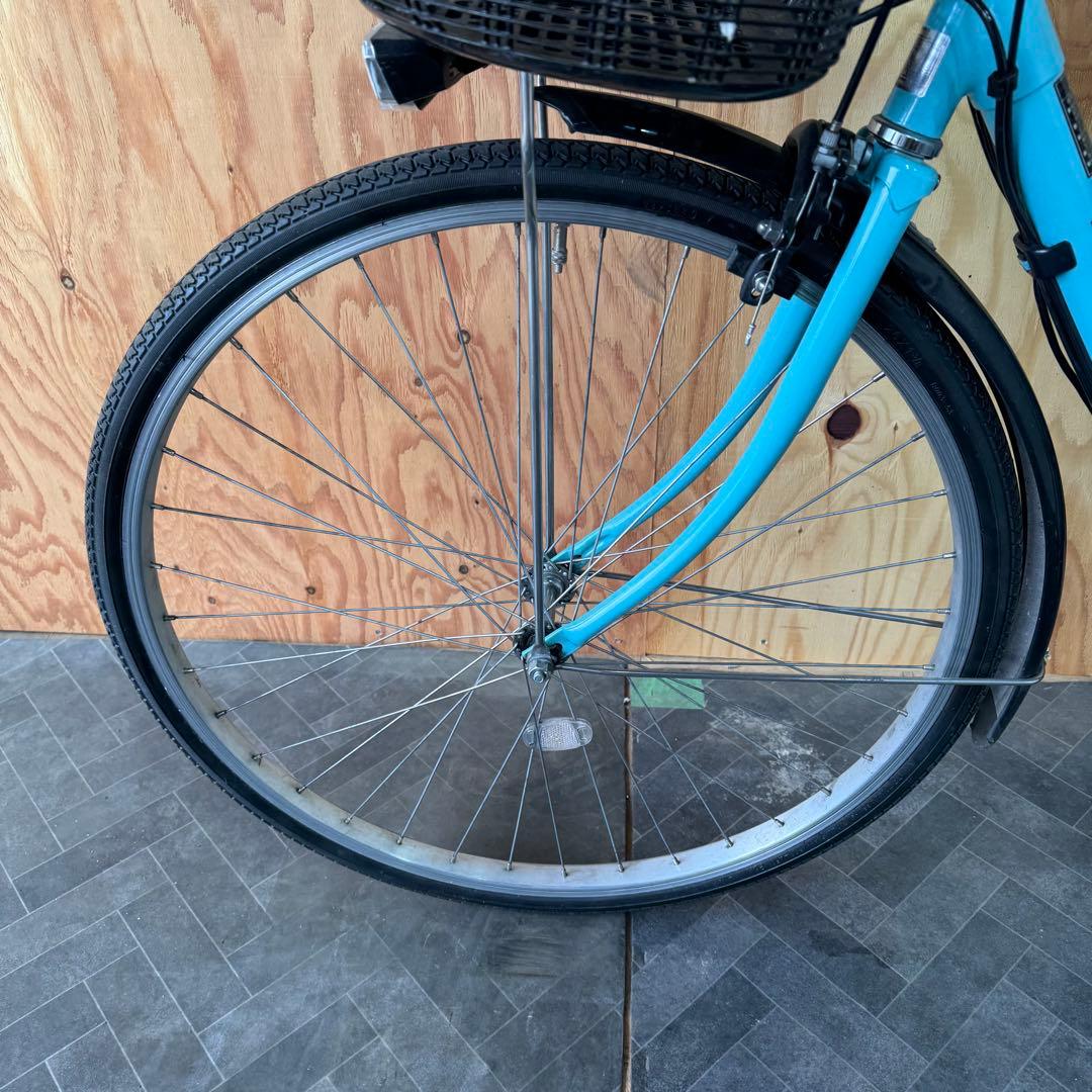 水色 電動アシスト自転車 シティタイプバッテリー12ah