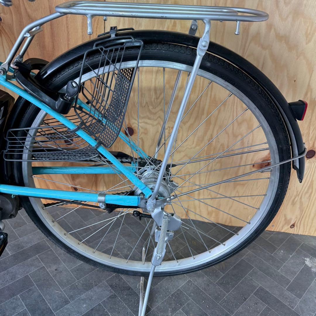 水色 電動アシスト自転車 シティタイプバッテリー12ah