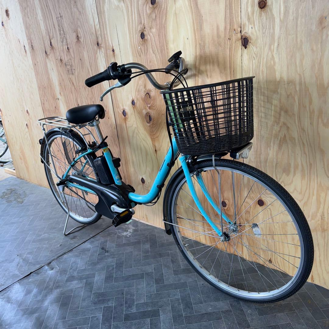水色 電動アシスト自転車 シティタイプバッテリー12ah