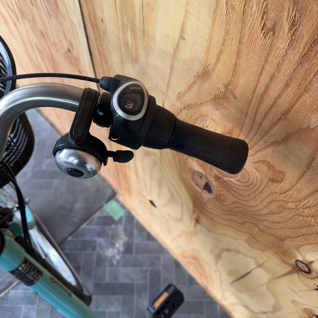 水色 電動アシスト自転車 シティタイプバッテリー12ah