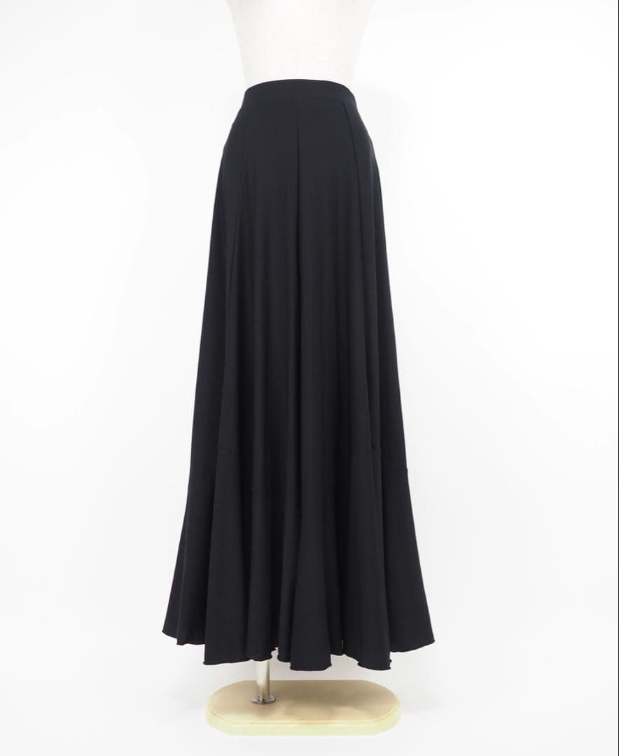 フラメンコ　ファルダ　新品　レッスンファルダ　黒　ストレッチ　Leirena