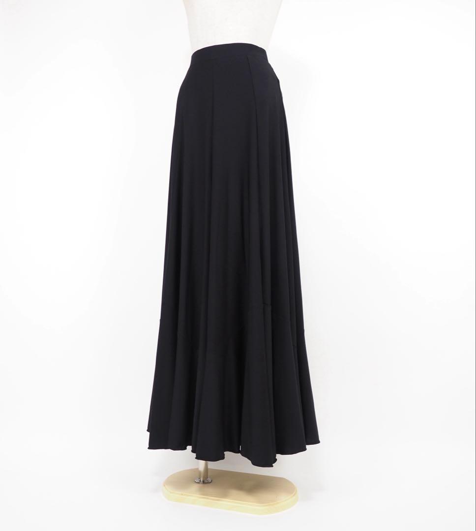フラメンコ　ファルダ　新品　レッスンファルダ　黒　ストレッチ　Leirena