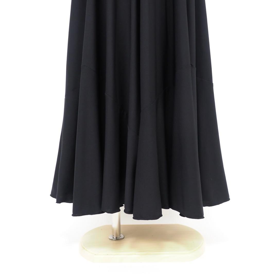 フラメンコ　ファルダ　新品　レッスンファルダ　黒　ストレッチ　Leirena