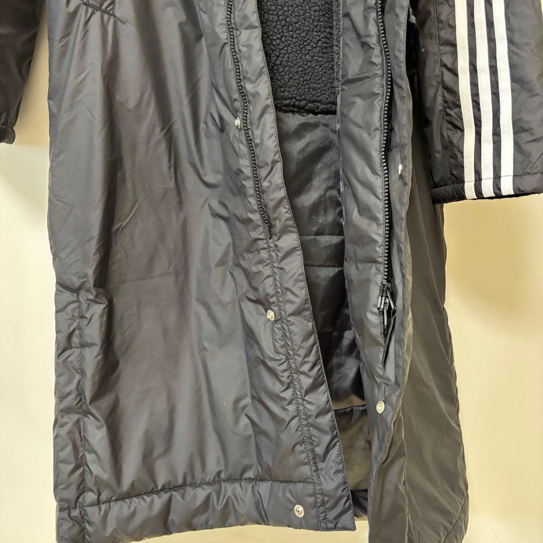 adidas ブラック Lサイズ ベンチコート