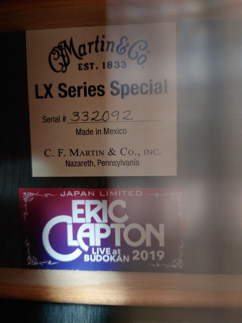 【日本限定】Martin LX1 クラプトン 2019 付属品完備
