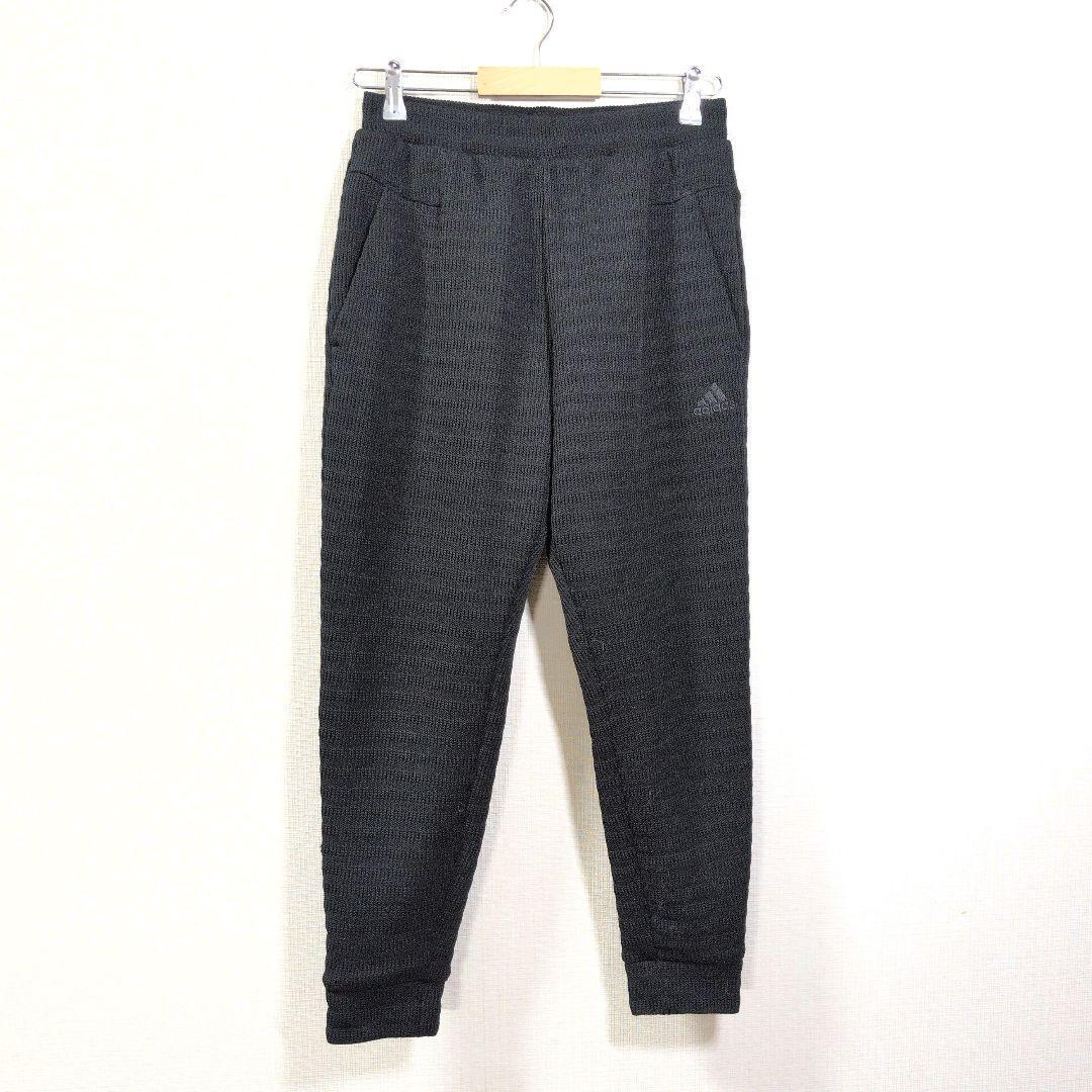 adidas クウォーターニットセットアップ　上下セット　ブラック　M