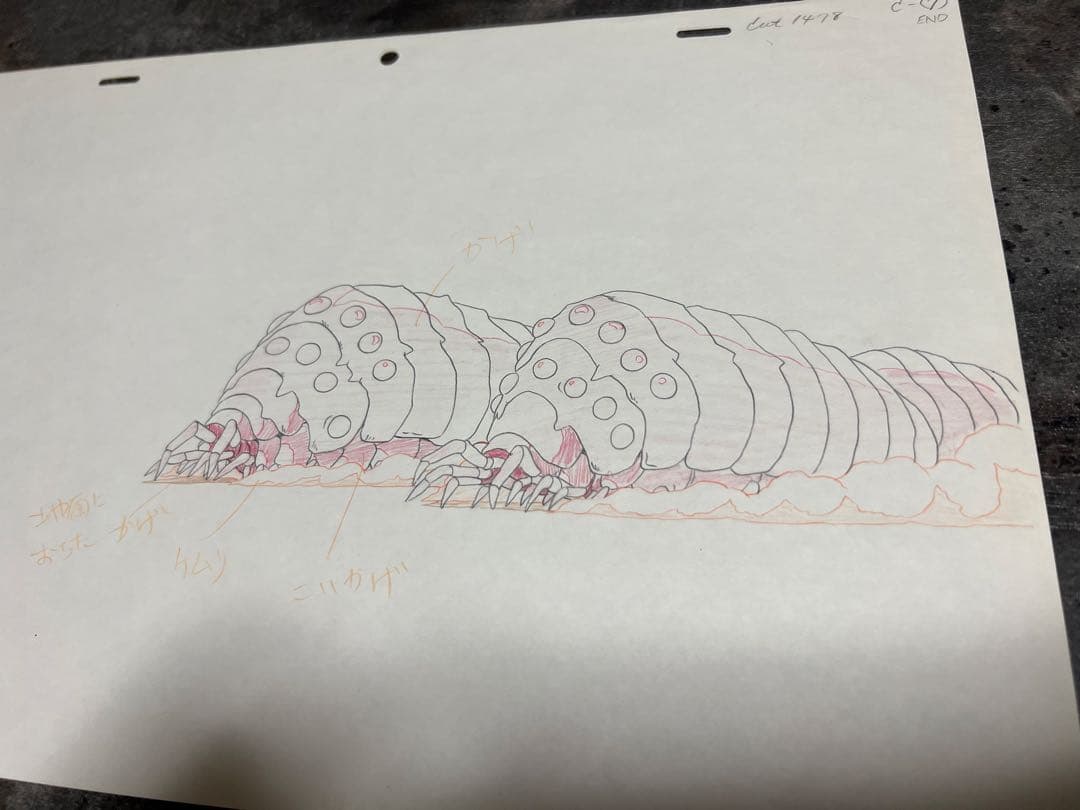 風の谷のナウシカ スタジオジブリ studioGhibli原画 王蟲