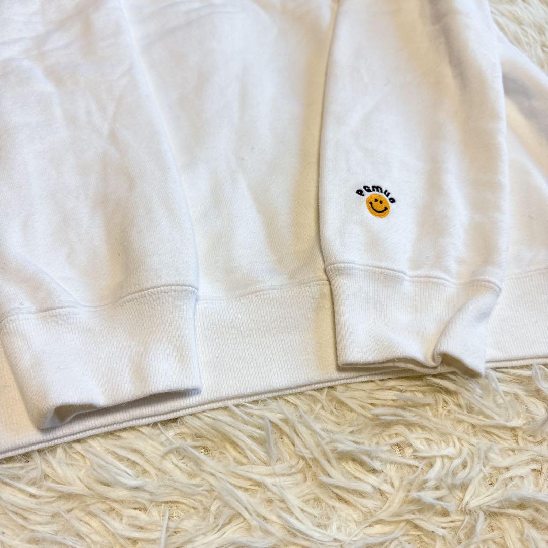 【パーリーゲイツ】美品 トレーナー ニコちゃん ホワイト 1サイズ レディース