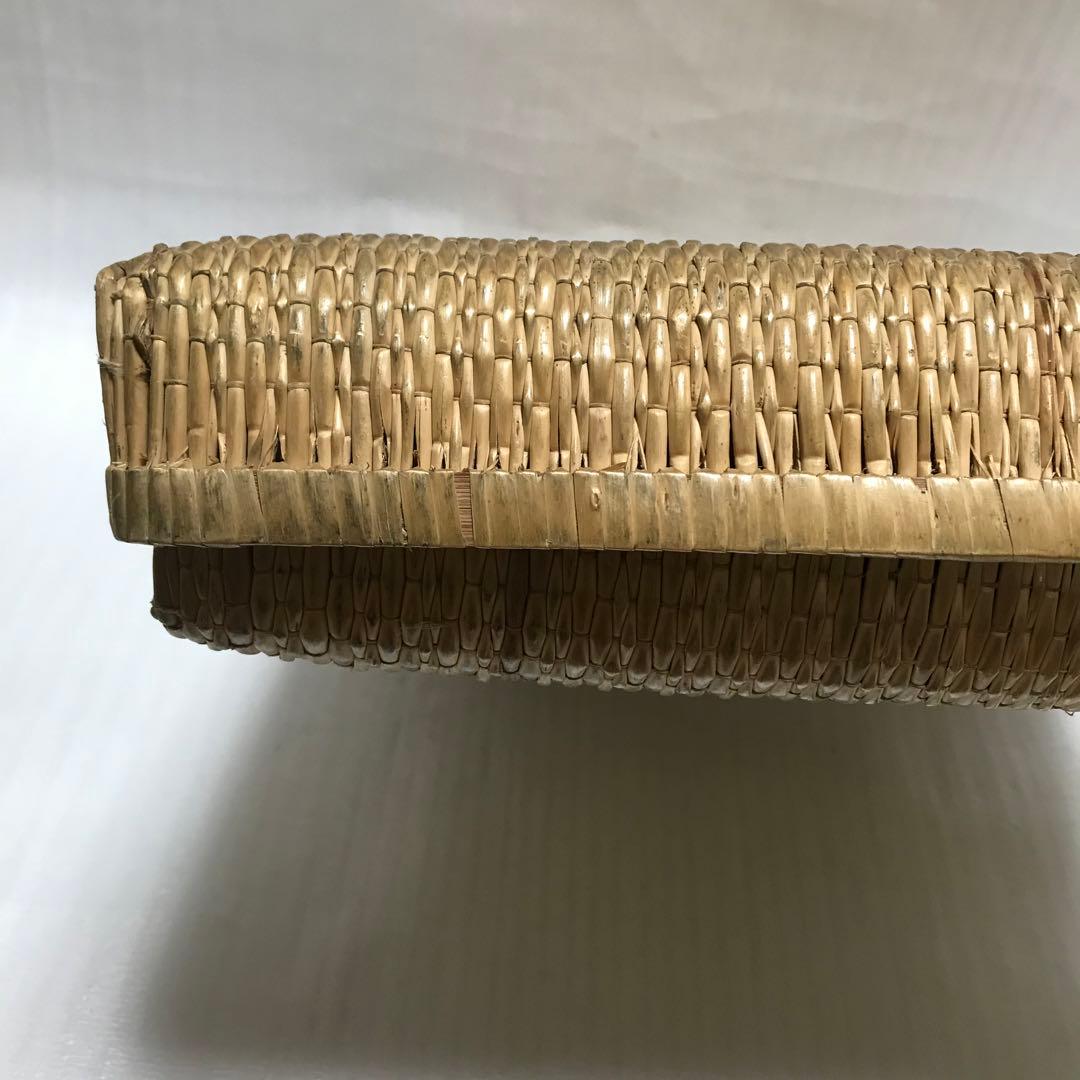行李　平形　昭和　アンティーク　網目が締まり丁寧な作り！
