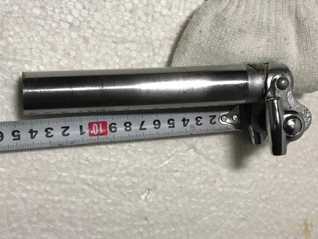 サンプレックス 旧型バッジ付鉄サドルピラー Simplexシートポスト 26.4