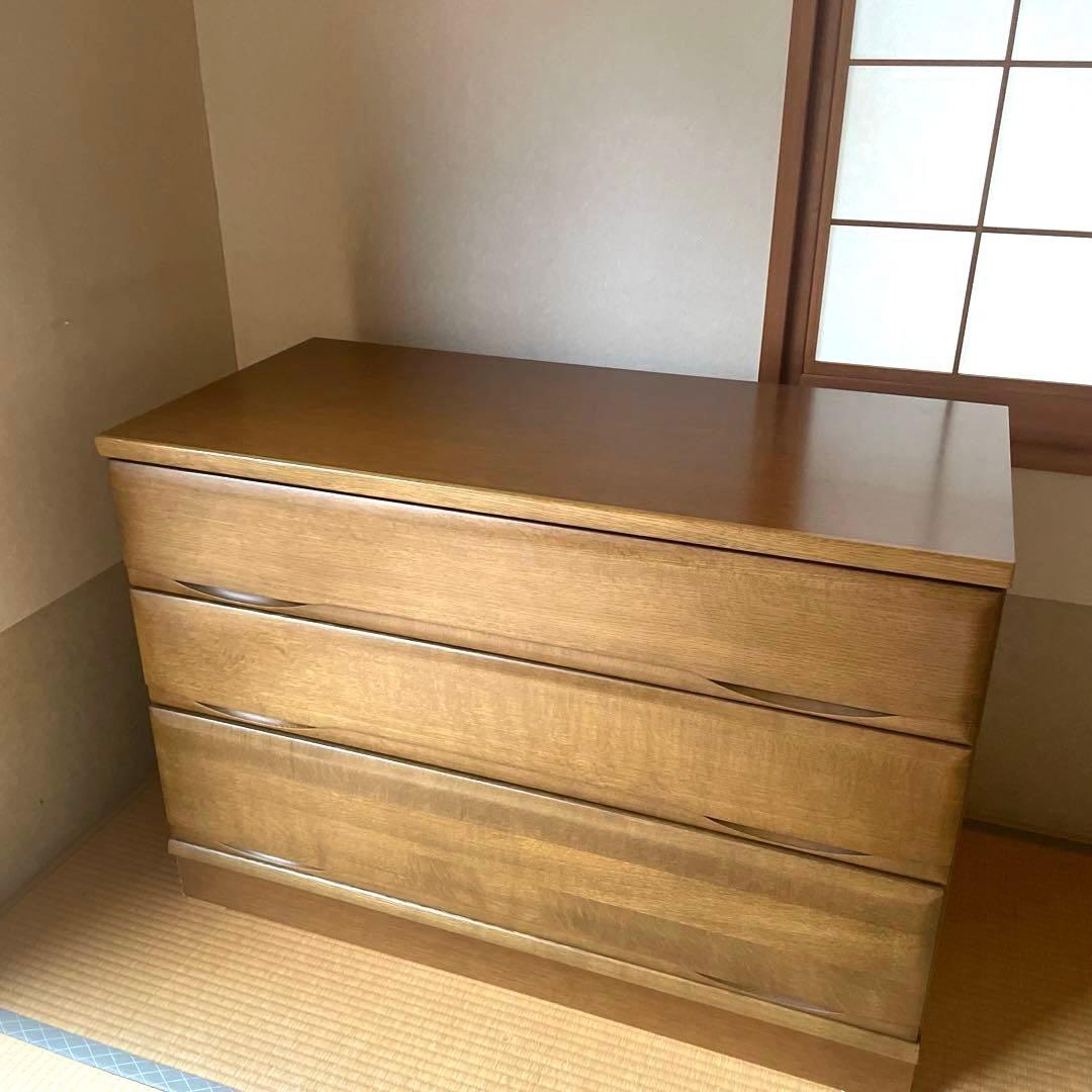 【美品】カリモク karimoku チェスト タンス 3段 木製 収納家具 国産