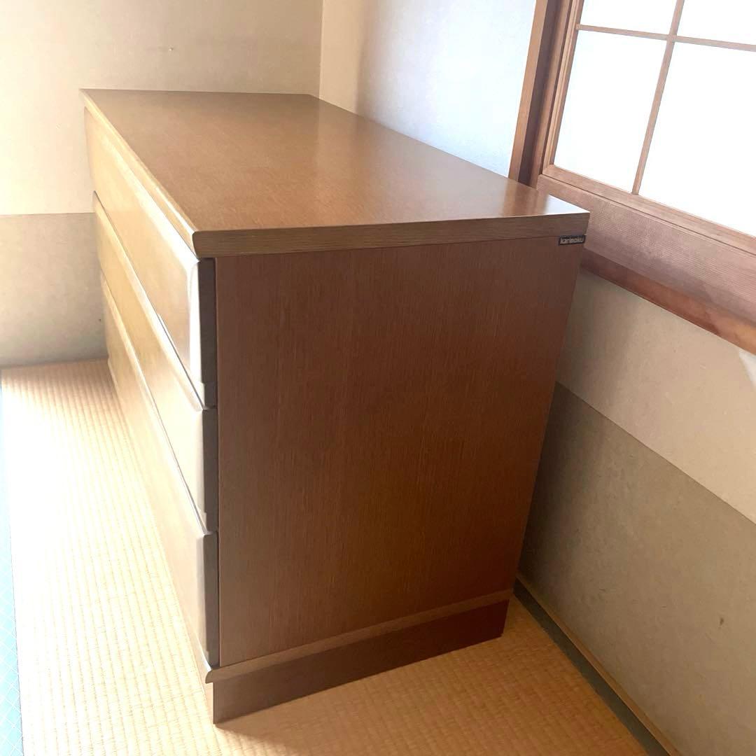【美品】カリモク karimoku チェスト タンス 3段 木製 収納家具 国産